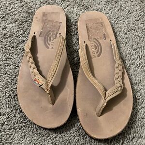 Rainbow Flirty Braidy Sandals, L-XL 9.5-10